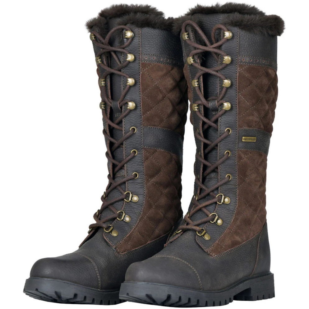 2026 Dublin Femmes Yukon Bottes En Patchwork 1029965 - Chocolate